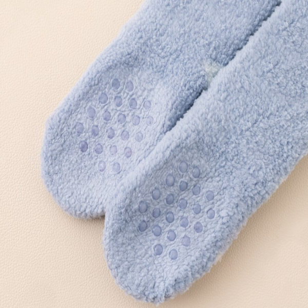 Vinter tykke nyfødte sokker Coral Fleece Varme Barn Ben Sokker BLÅ Blue