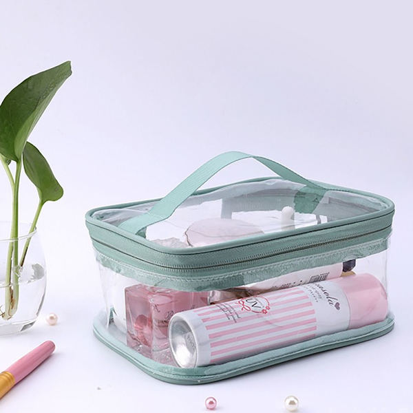 PVC Laukut Vetoketjulliset Kosmetiikkalaukut MUSTA BLACK