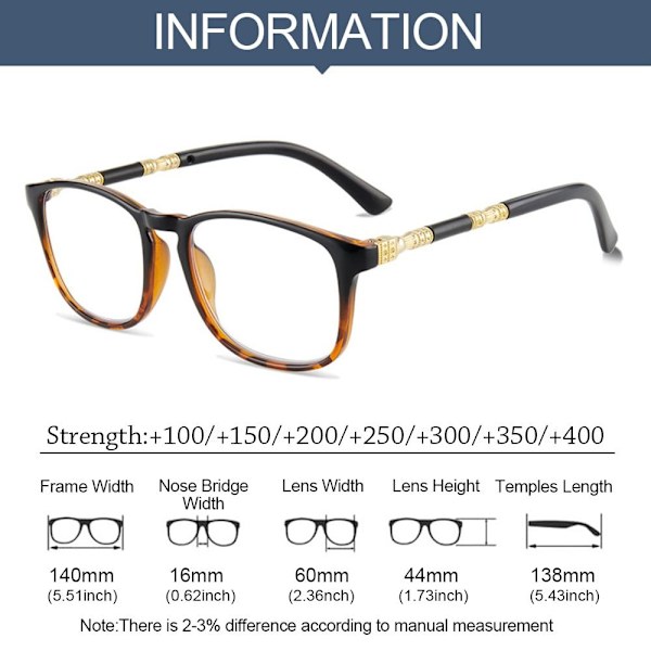 Lukulasit Silmälasit LEOPARD PRINT STRENGTH 100 Leopard print Strength 100