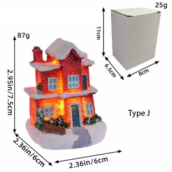 Mini House Miniatyr julepynt J J J