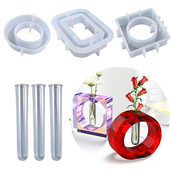 Kukkaruukku Silikoni Mold Maljakko Molds PYÖREÄ circular