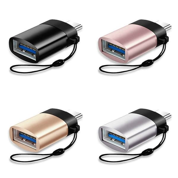 5 kpl Type C - USB 3.0 -sovitin OTG-sovitin SILVER Silver