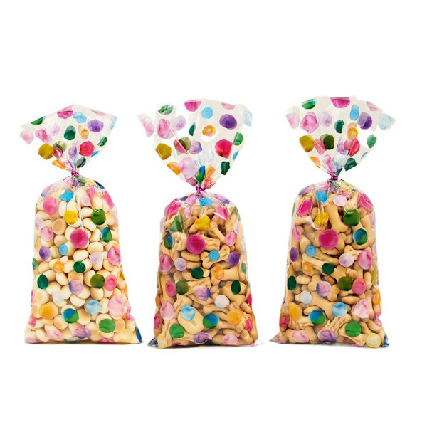 50 STK slikposer med bindebånd PRIKKER dots
