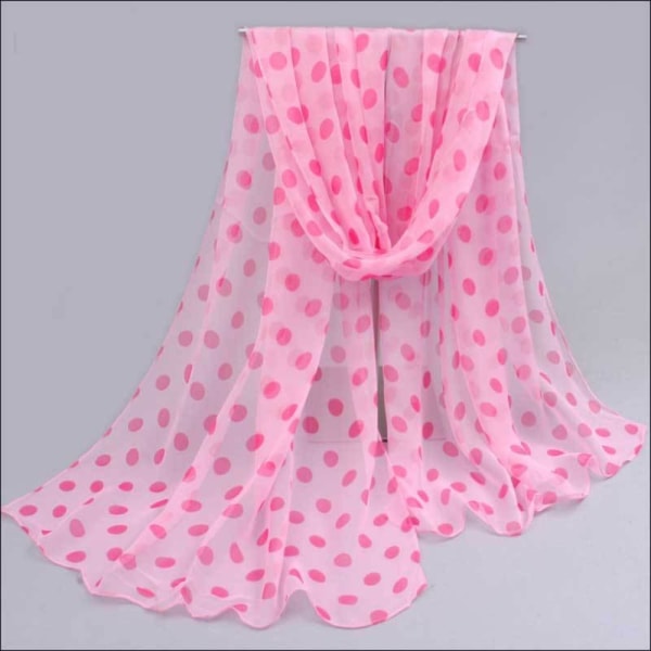 Polka Dot tørklæde Silketørklæde PINK Pink