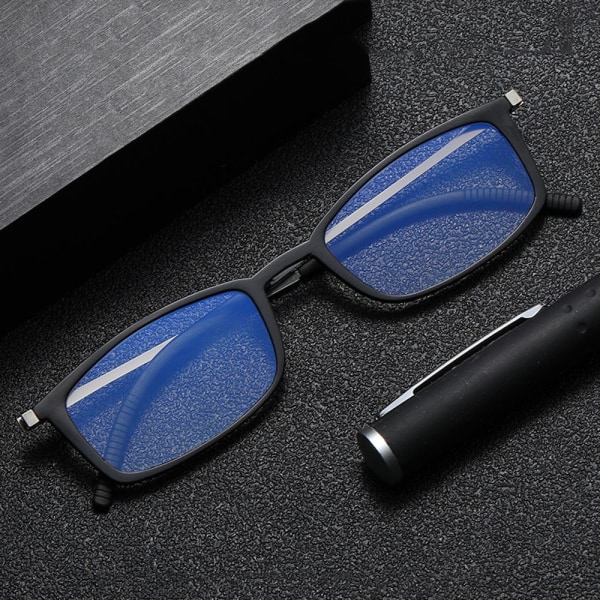 Anti-blå ljusglasögon Läsglasögon SVART STYRKE 2,50 black Strength 2.50