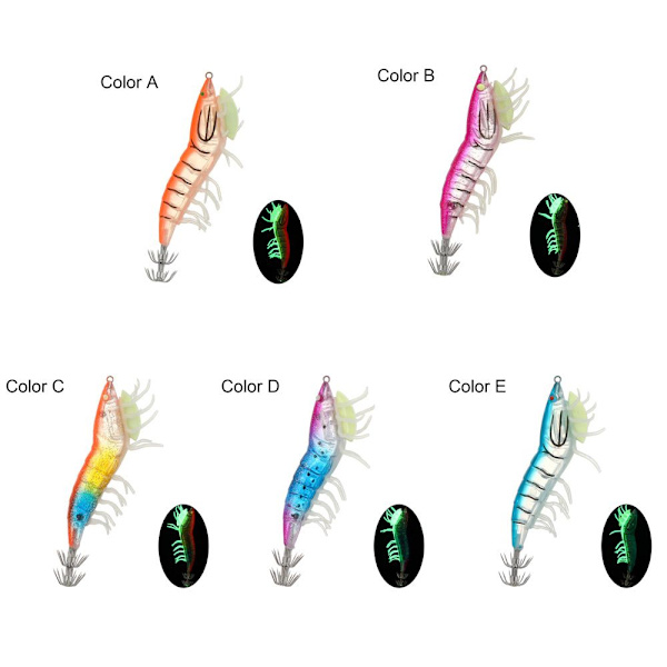 Bläckfiskkrok bläckfisk bete FÄRG B FÄRG B Color B