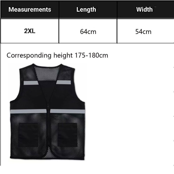 Sikkerhedsvest med reflekterende strimler Mesh-vest