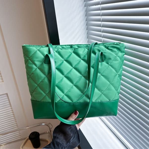 Muleposer Quiltede håndtasker GRØN green