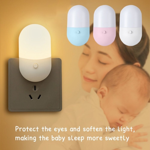 Led Night Light Plug In Energisparande BLÅ EU EU blue EU-EU