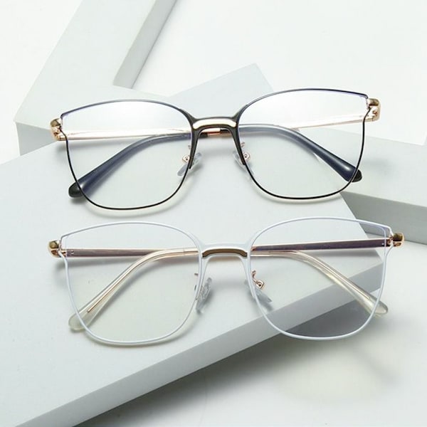Anti-Blue Light Glasses Pyöreät silmälasit VALKOINEN White
