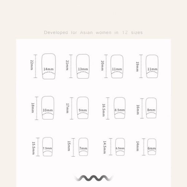 24 stk. False Nails Long Square W325 W325