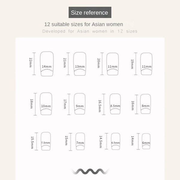 24 stk falske negle lange firkantede Z619 Z619 Z619