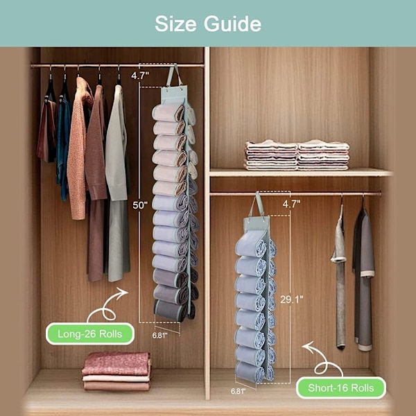 Klær Henge Organizer Garderobe Hengeveske LYS BLÅ light blue