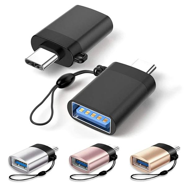 5st Typ C till USB 3.0 Adapter OTG Adapter GULD Gold