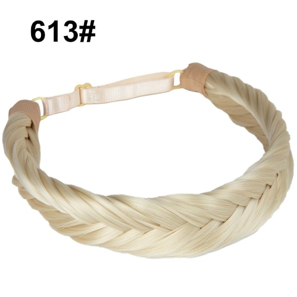 Syntetisk pandebånd fiskehale fletninger hår 613 613 613