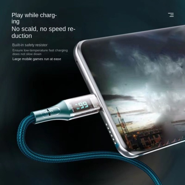 Ladekabel Datakabel GRØNN USB TIL TYPE C USB TIL TYPE C Green USB to Type C-USB to Type C