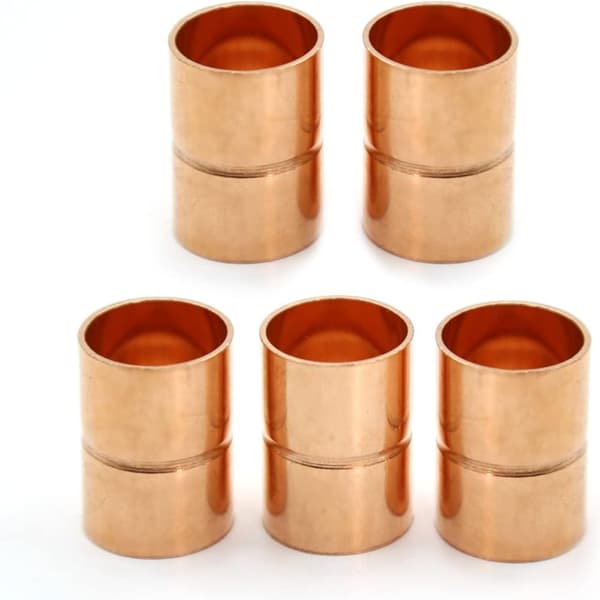 5st rak koppling Kopparkopplingsadapter 5Pcs