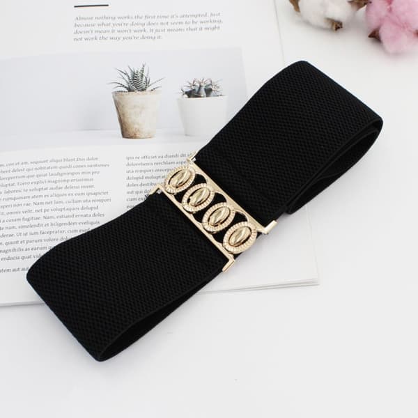 Stretch linning taljerem SORT black