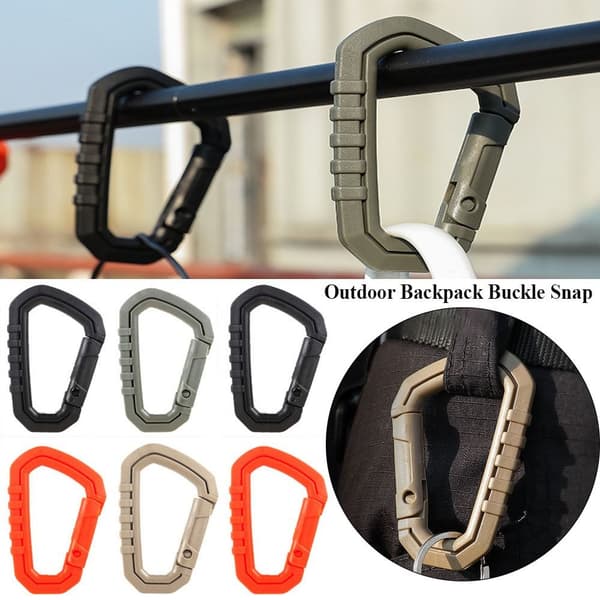 2 stk Fastgør quickdraw sjækle karabinhage Clip SORT 2 STK 2 STK Black 2pcs-2pcs