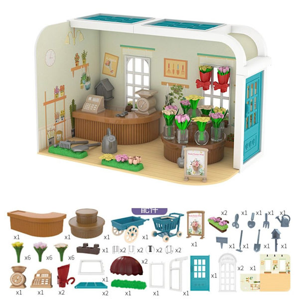 DIY Dockhus Dockhus Scenmodell FLOWERSHOP FLOWERSHOP flowershop