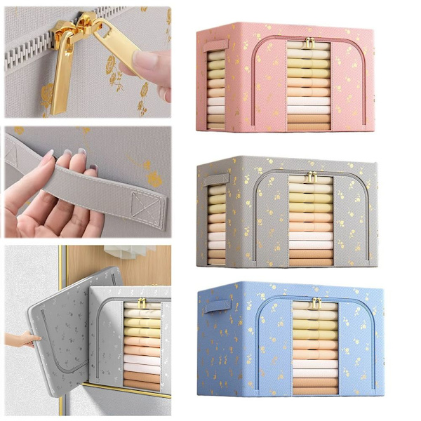 Quilt Organizer Vaatteet Peitot Box PINK SINGLE WINDOW SINGLE pink single window-single window