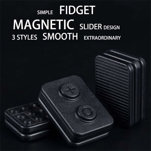 3 stk Magnetic Fidget Sliders EDC Push Clickers Tilfeldig farge