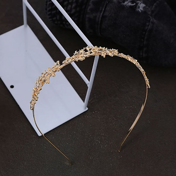 Rhinestone Hårbøyle Brudehårtilbehør GOLD3 GOLD3 gold3