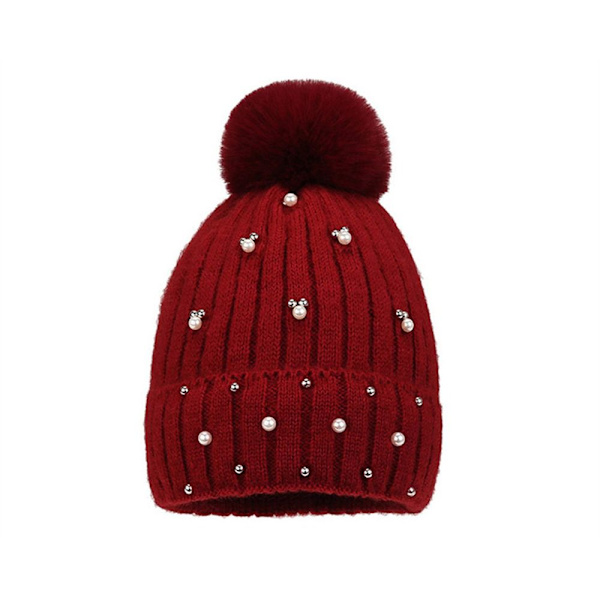 Vintermössa Stickad Cap BRUN brown