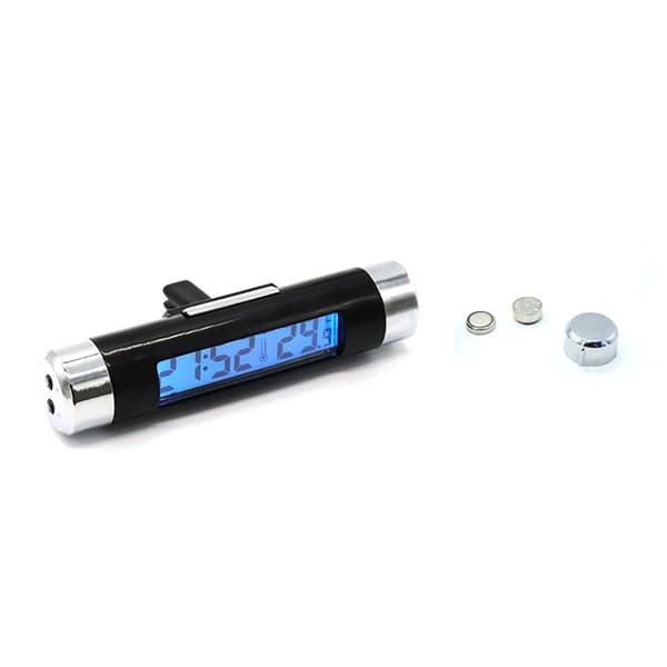 Digital bilklocka Temperaturdisplay Elektronisk termometer Black
