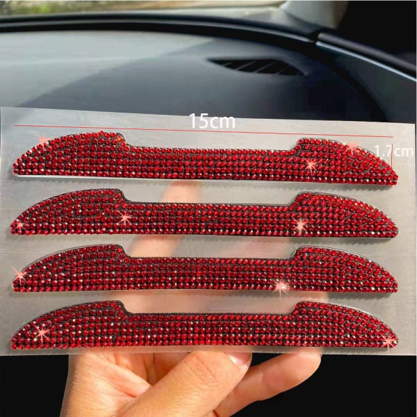 4 STK Dør Anti-kollision Strip Anti-ridse Strip RØD red