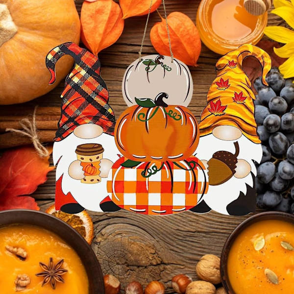 Thanksgiving-dekor höstträskylt B B B