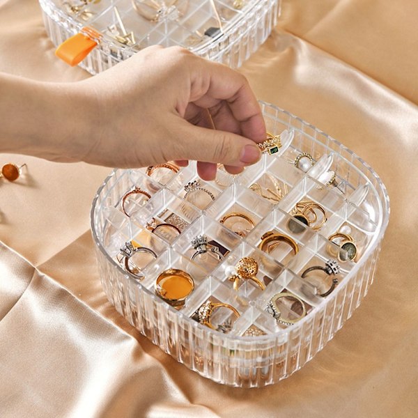 Smykkeskrin Oppbevaringsboks HVIT 3 LAG 3 LAG white 3 layers-3 layers