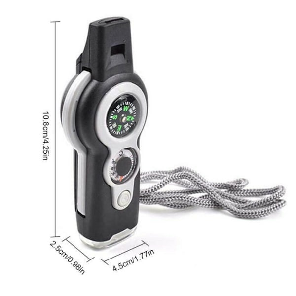Survival Whistle Safety Whistle GRÅ grey