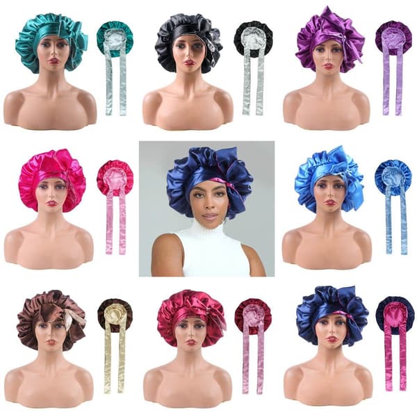 Satin Bonnet Damehatter 3 3 3