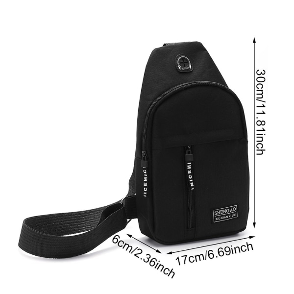 Multifunktionell väska för resor med en axel svart