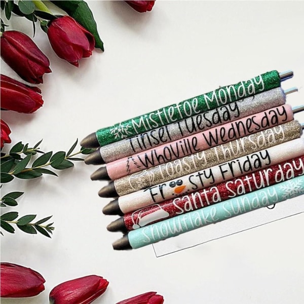 Christmas Glitter Pen Roliga pennor A A A