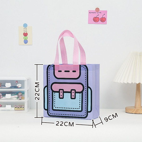 4 stk Gaveemballage Håndtaske Tote Bag STYLE 8 STYLE 8 Style 8