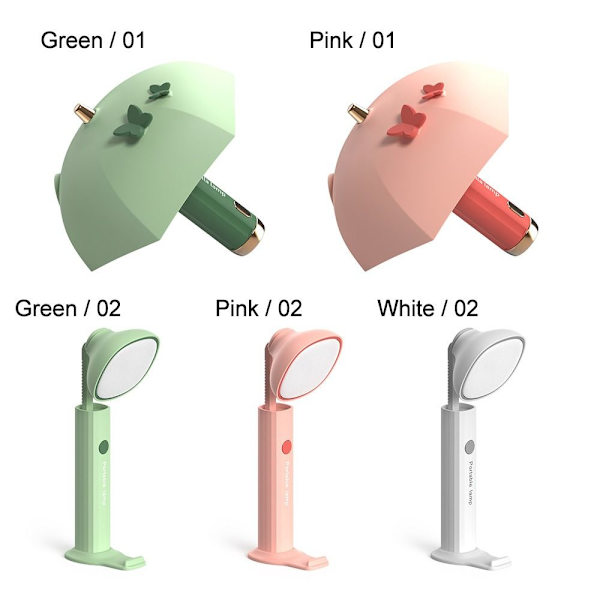 Vikbar ficklampa USB Nattlampa GRÖN 2 green 2
