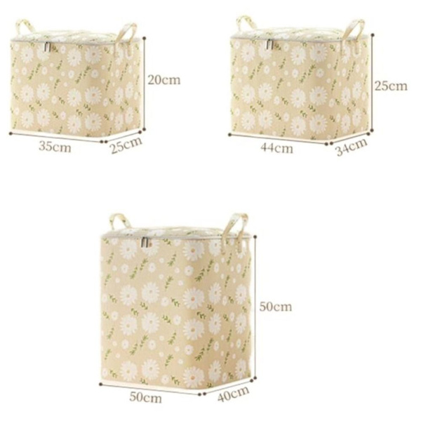 Peittojen säilytyspussi Vaatteiden säilytyslaukku BEIGE 100L Beige 100L
