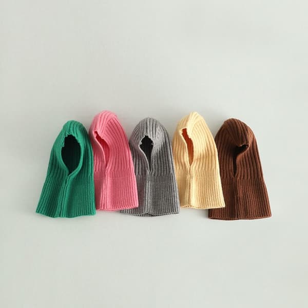 Nyfødt Skjerf Cap Solid Pullover Lue BRUN brown