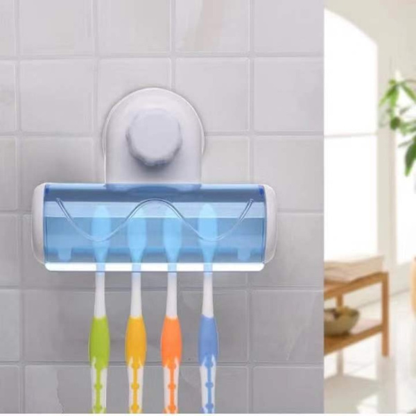 2 Stk Tandbørsteholder Tandbørstestativ Tandbørsteopbevaring Blue 2Pcs-2Pcs