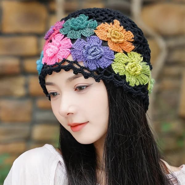 Hul Baotou Cap Strikke Ull Cap KAFFE coffee