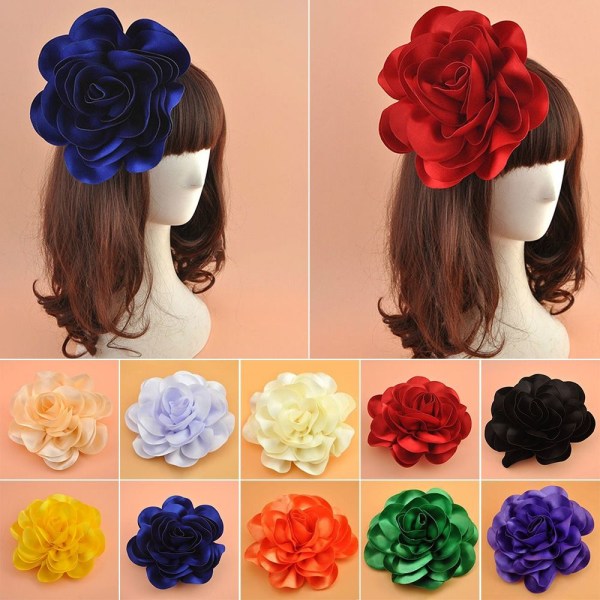 Hiusklipsi Satin Flower WHITE White