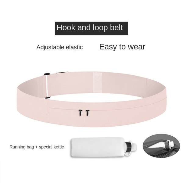 Slankt Løbebælte Løb Fanny Pack PINK LILLE MED FLASKE MED PINK SMALLwith bottle-with bottle