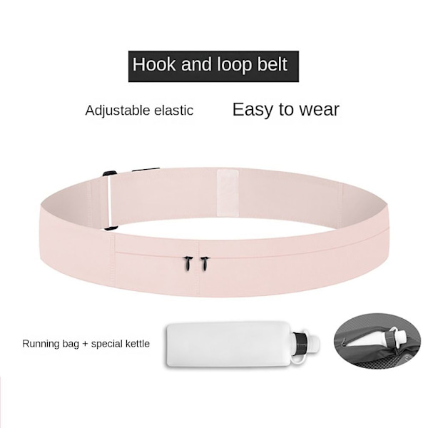 Tunt Löparbälte Löpning Fanny Pack ROSA LITEN MED FLASKA MED PINK SMALLwith bottle-with bottle