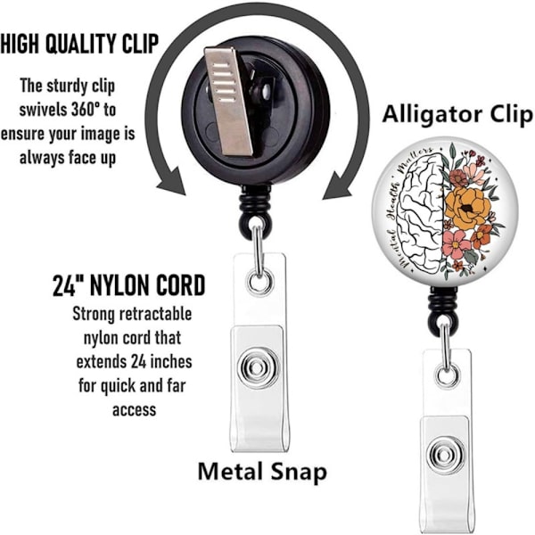 Badge Reel Infällbar Badge Namn Badge Clip