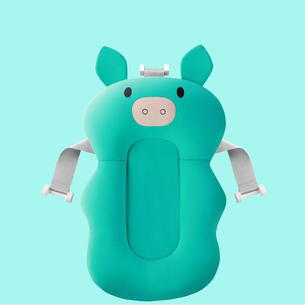 1stk Baby Bademåtte Baby Badestøtte GRØN GRIS GREEN PIG-PIG