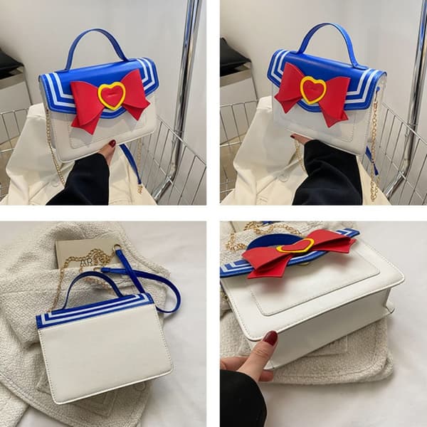 Kawaii Messenger Bag Chain Tasker BLÅ blue
