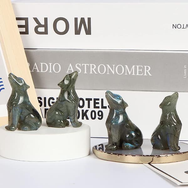Crystal Wolf Statue Crystal Wolf Desktop Dekoration Crystal
