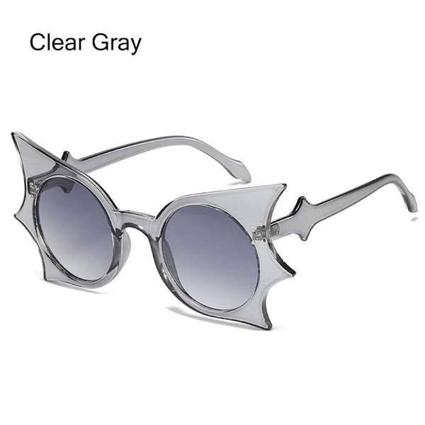 Fladdermusformade solglasögon Halloweenglasögon CLEAR GREY CLEAR GREY Clear Gray